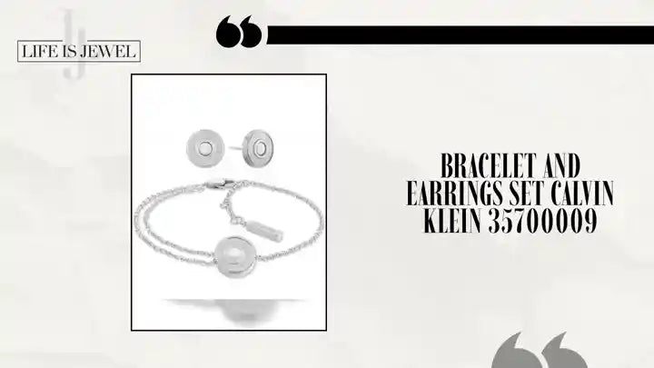 Bracelet and Earrings Set Calvin Klein 35700009 by@Outfy