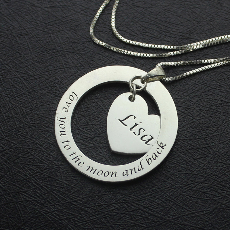 Custom Heart Inspirational Necklace For Women