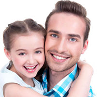 Custom Dog Tag Engraved Father & Daughter Photo Necklace